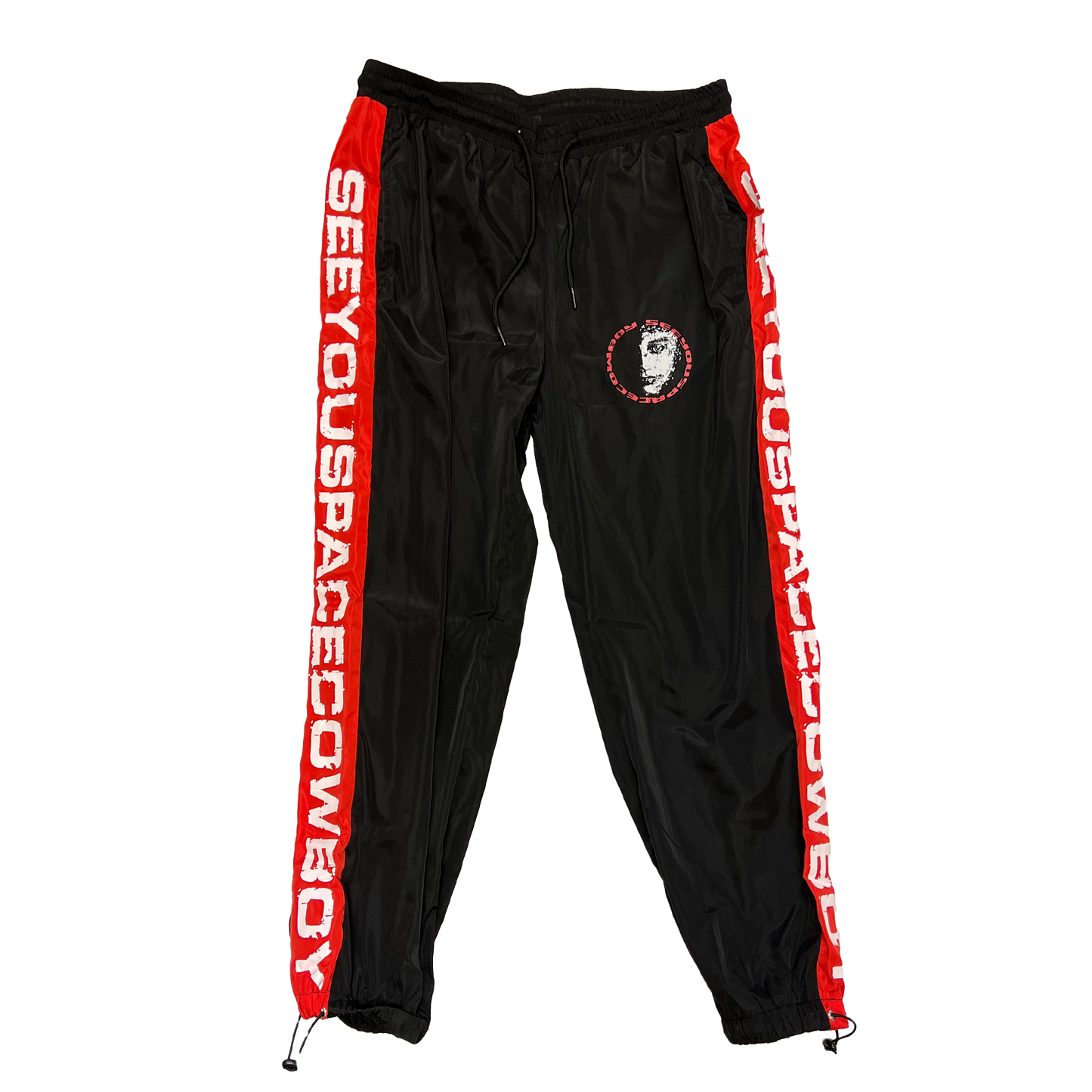SeeYouSpaceCowboy - Black/Red Logo Track Pants