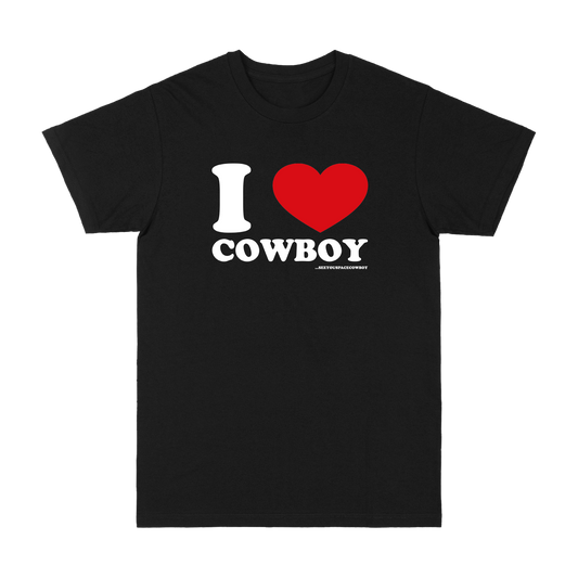 I Love Cowboy T-Shirt (Black)