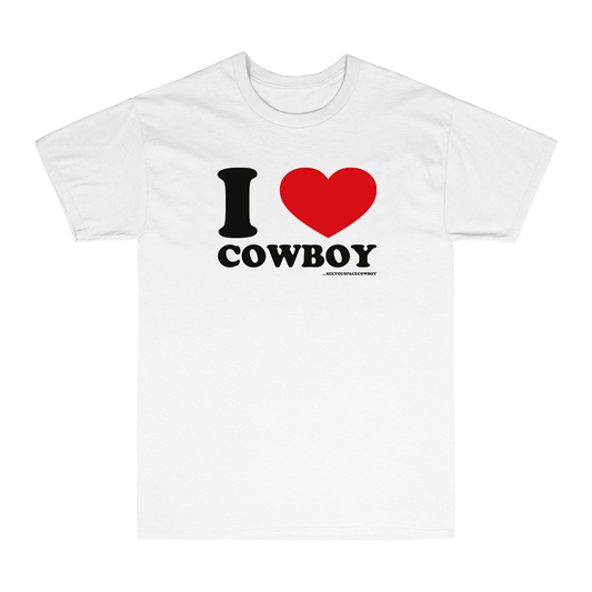 I Love Cowboy T-Shirt (White)