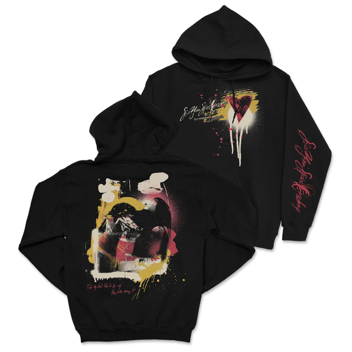 a black hoodie with a black background